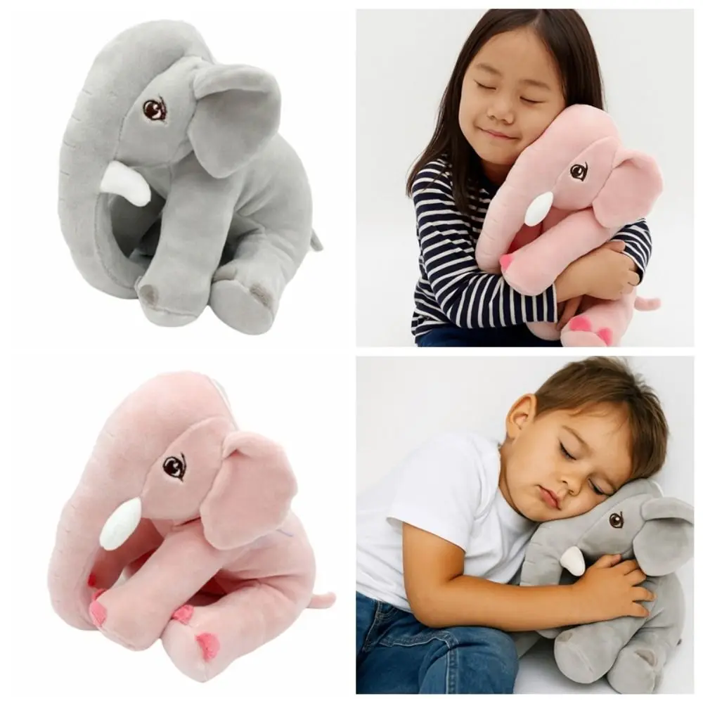 

Stuffed Animals Elephant Plush Throw Pillow Sofa Decorative Stuffed Elephant Toy Sleeping Doll Back Cushion Elephant Doll