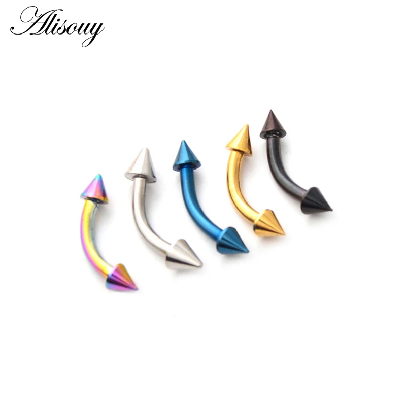 1 قطعة هيئة ثقب المجوهرات حدوة الحصان الحاجز ثقب الأنف الشفاه الدائري الأذن الحاجب ثقب منحني الحديد بيجو Earlets