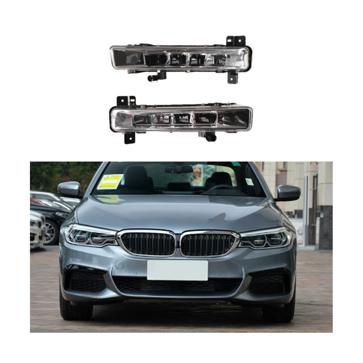 Phare antibrouillard avant de voiture pour BMW, RH, BMW Série 5, 6, G30, F90, G31, G32, 2017-2020, Nouveau, 63177349132