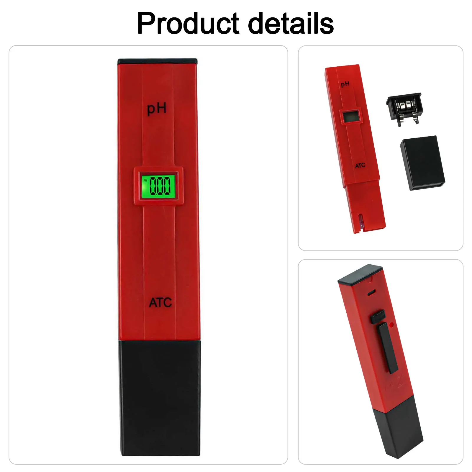 

pH Meter Tester for Aquariums and Pools Ensures Accurate Readings with Backlit Display and Temperature Adjustment Feature