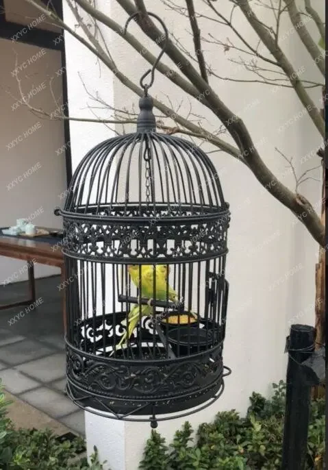 

Птичья клетка, голубь, птичья клетка, круглая, большая, брат, попугай, груш, тигровая кожа, брат, голубь, белый глаз, Xuanfeng, птичья клетка