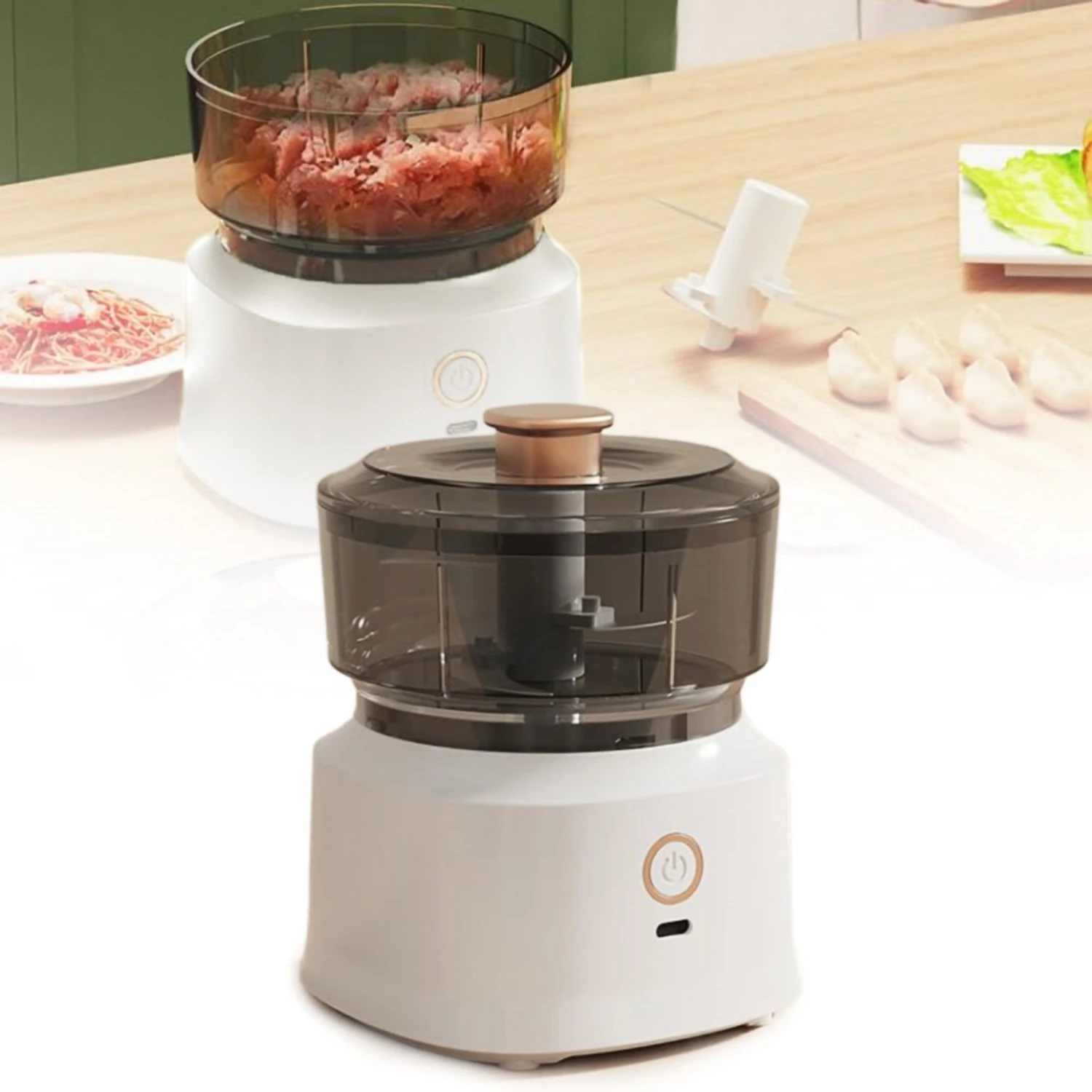 Mini Food Processor Wireless Multifunctional Cooking Machine Electric Meat Grinder Vegetable Chopper Garlic Masher Kitchen Blend