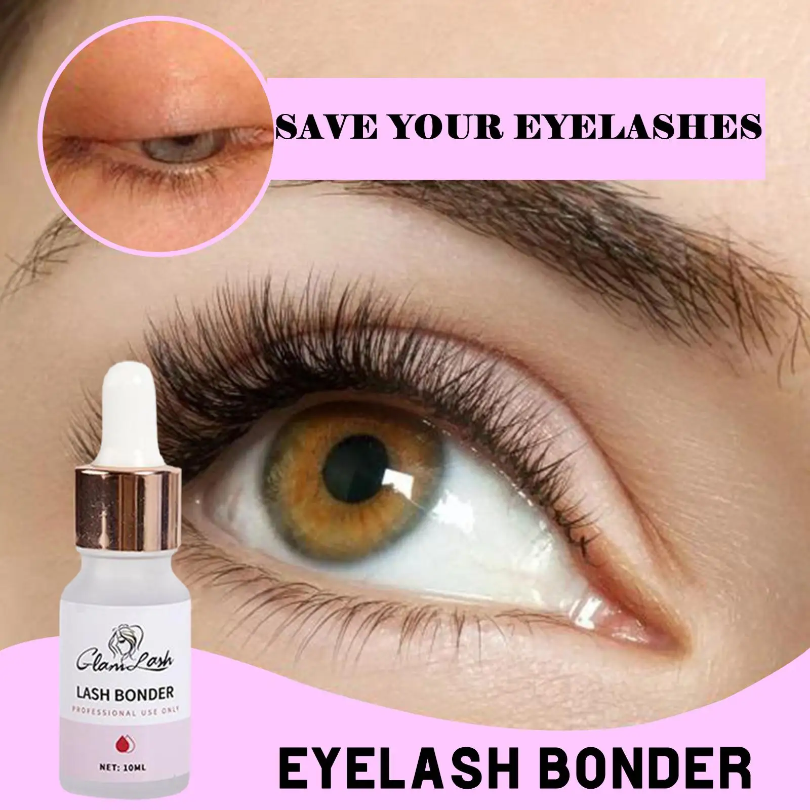GLAMLASH 10ml Super Bonder agent de fixation pour Extensions de cils apprêt pour cils colle aide adhésif pour les cils