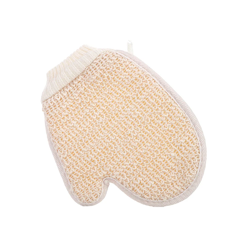Brosse de gommage corporel en coton et lin, brosse de douche exfoliante douce, nettoyage et Massage en profondeur, 1 pièce