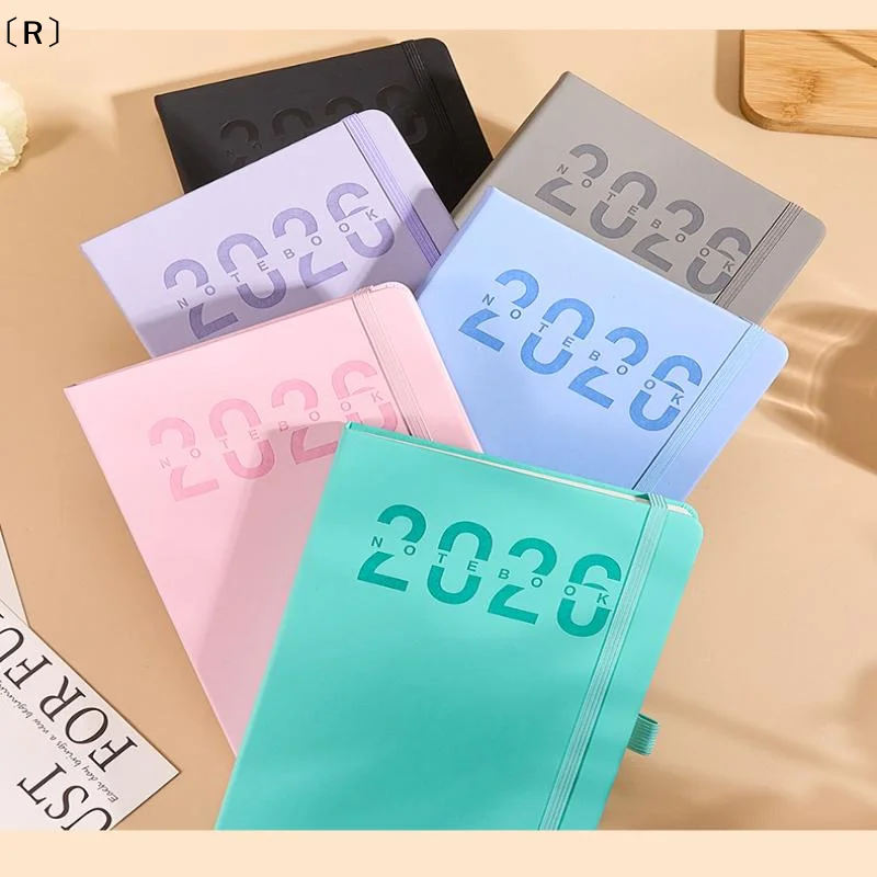 〔r〕1pcs-agenda-diaria-de-couro-com-336-paginas-planejador-diario-e-mensal-2026-com-marcadores-mensais-coloridos-capa-dura-datada-para-organizacao-diaria