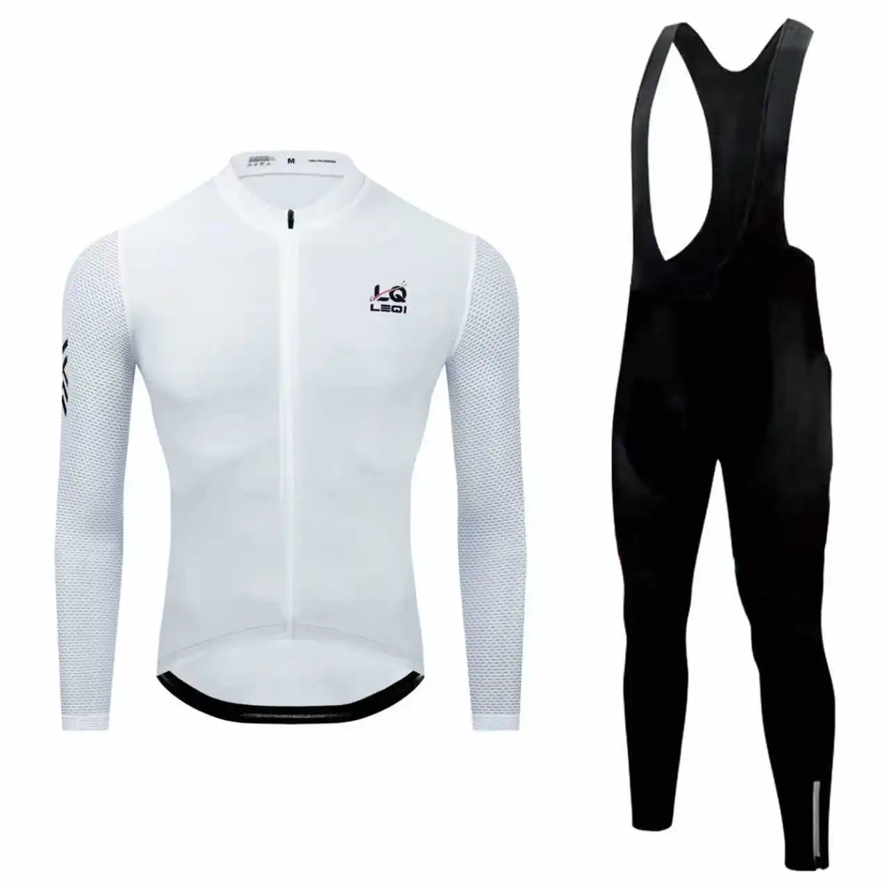 AliExpress White long and short sleeve cycling suit for mountain and road bike racing version, quick-drying breathable cycling suit set