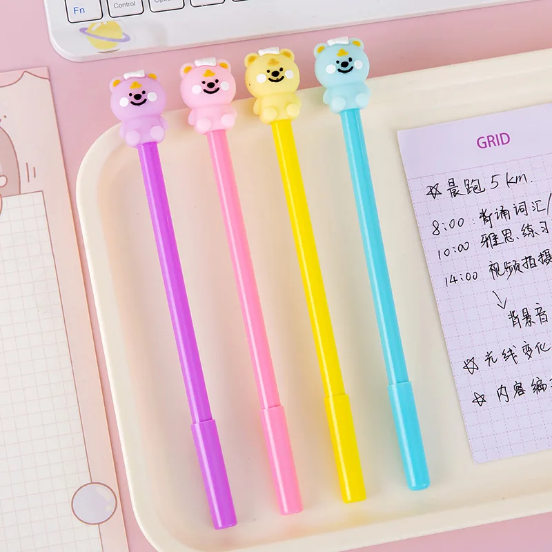 Ensemble de stylos gel mignons et colorés, écriture 03, fournitures scolaires, 12 pièces