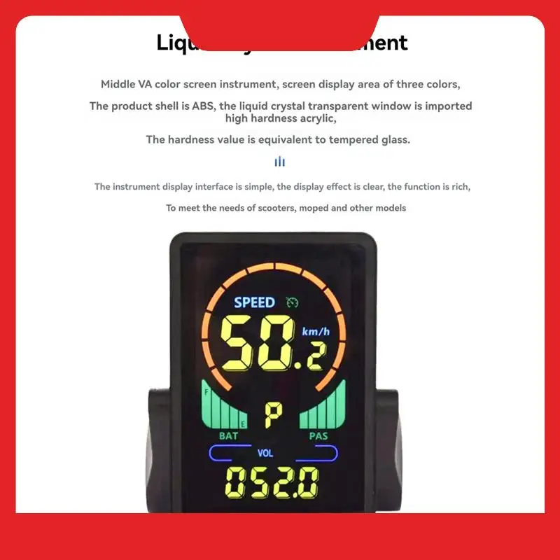 

M7C-SM E-Bike Instrument LCD Display 24V-60V SM/Waterproof Electric Bicycle Mountain Meter Speed Power LCD Display