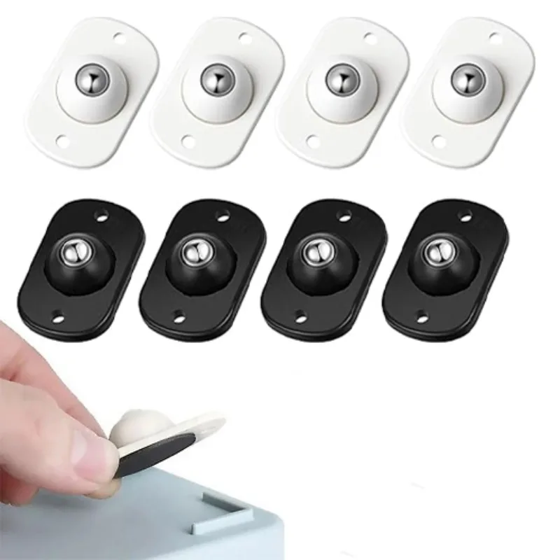2-24PCS Universal Caster Wheels Mini Pulley Rotating Wheels Self Adhesive Caster Wheels Appliance 360° Swivel Slider Roller