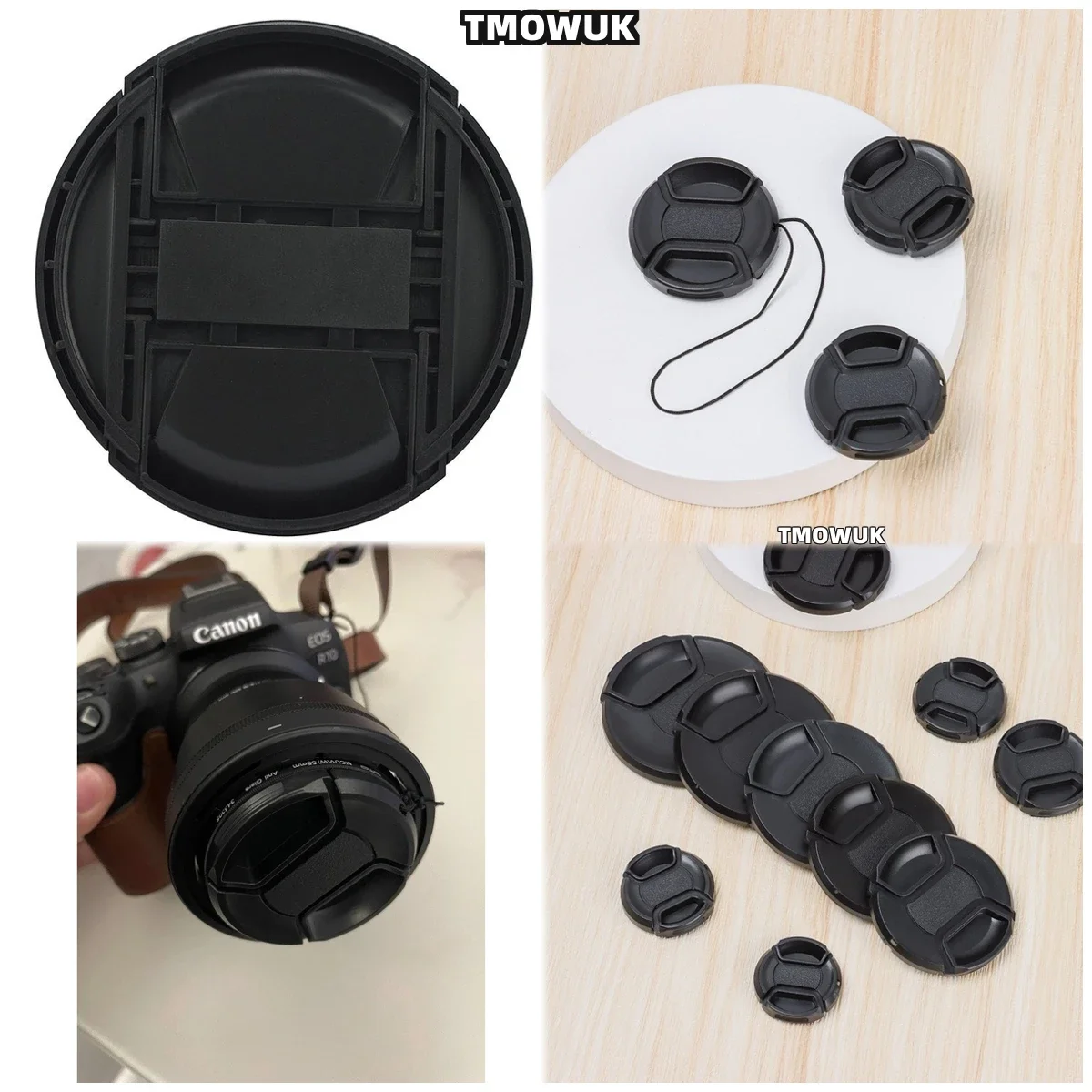 For FUJIFILM X-T4 X-Pro1 X-T5 X-A20 X-H2S X-M1 X-T100 X-E5 X-T30 X-T70 Camera Lens Cap Protective Cover Center Pinch Snap-on 49m
