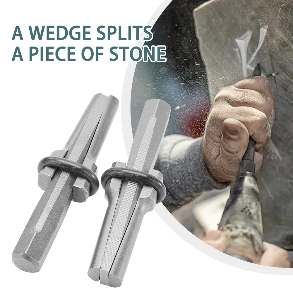 10 Set 5/8 Inch Wedge And Feather Shims Heavy Duty Stone Splitting Tools For Concrete Rock Stone Splitter Marble Granite