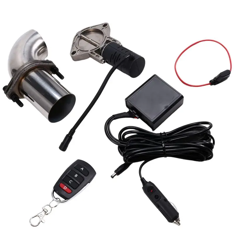 

Exhaust Valve Muffler Cutout Kit Electric Exhaust Cutout Pipe Valve Set Wireless Remote Control Valve System-A02G