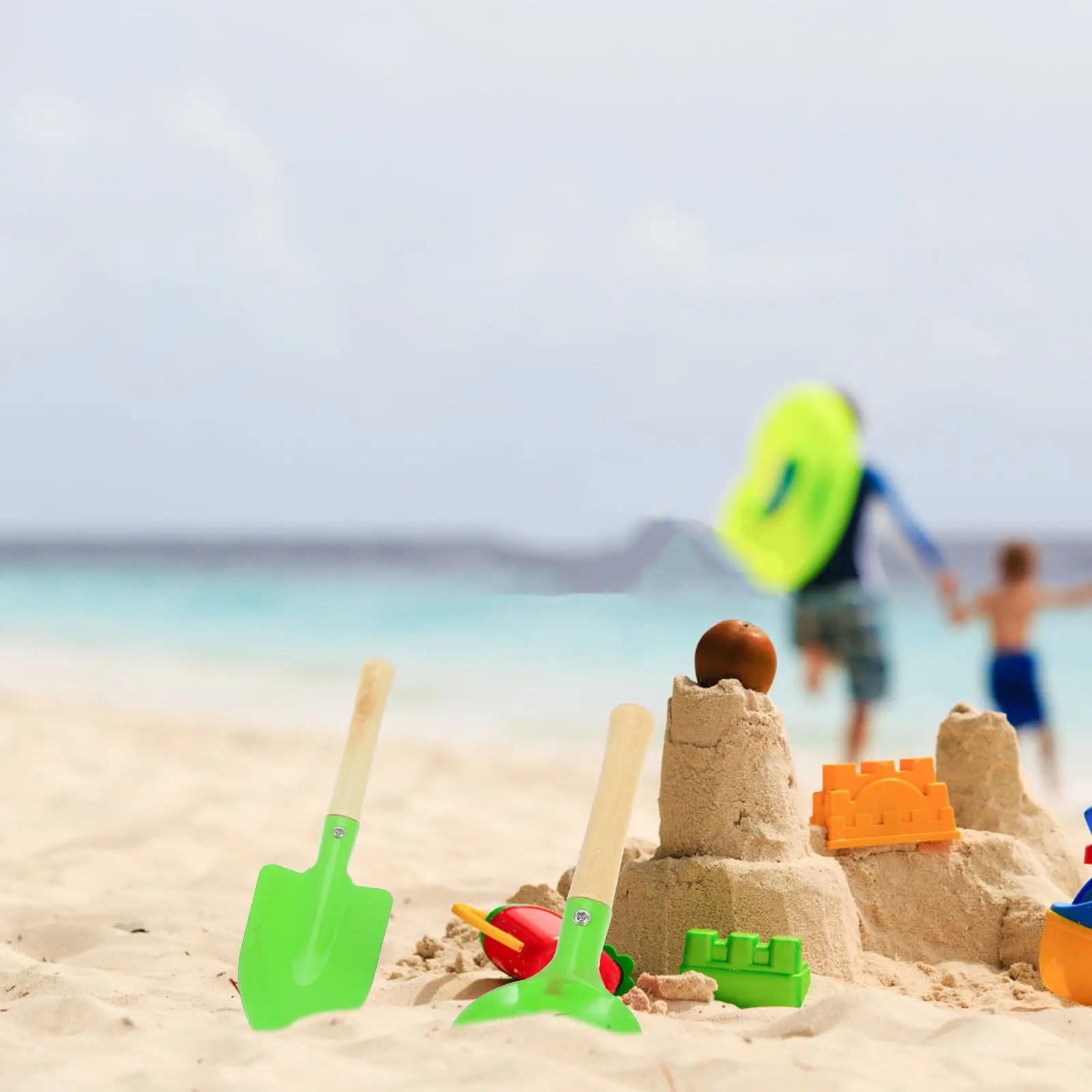 مجموعة من 4 قطع من أدوات حفر الرمال للأطفال على الشاطئ، أدوات آمنة ذات سطح ناعم للمرح العائلي، هدية ممتعة تشمل مجرفة رمل صغيرة وأدوات كشط