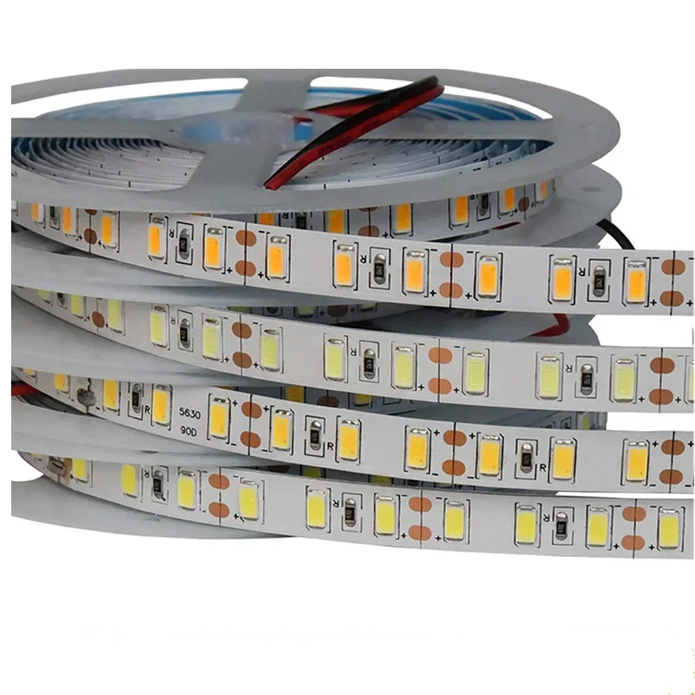 5730 120leds/m 12V LED Strip Light Tape White Warm White NW 4000k 5m for Ceiling Counter Cabinet Light Non Waterproof