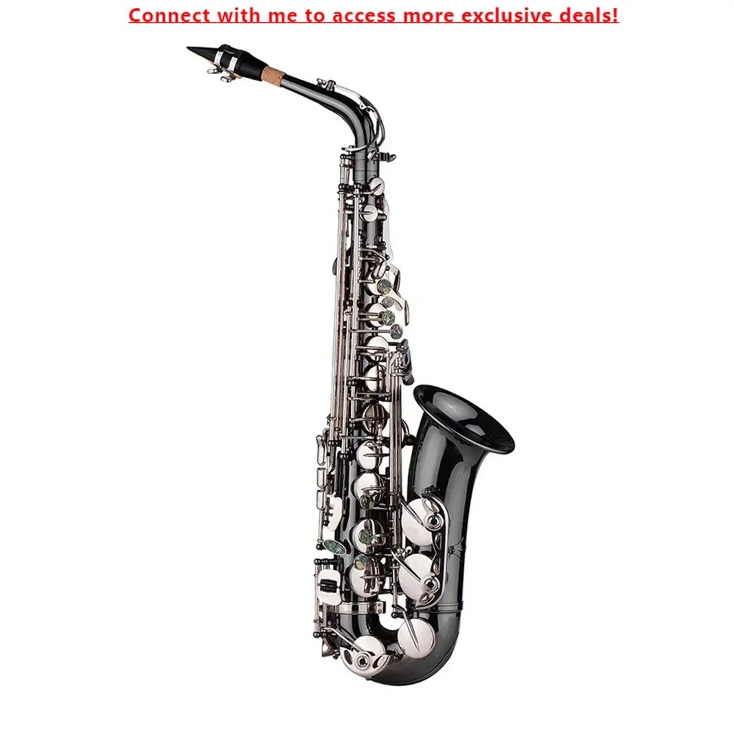 

SEASOUND OEM Professional Black Nickel Body Silver Keys Alto Saxophone JYAS102DBNS