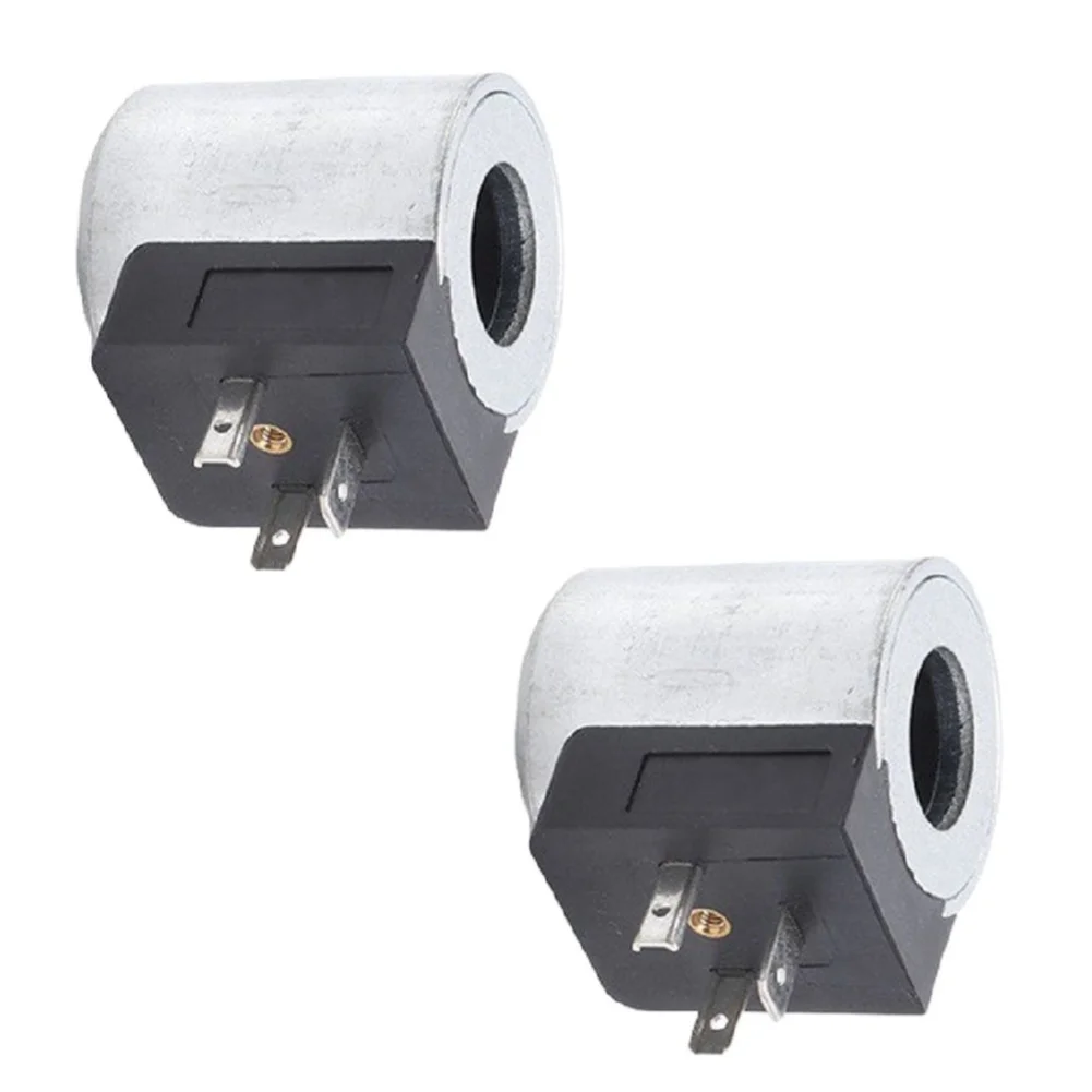 2PCS Hydraulic Solenoid Valve Coil 18mm Inner Diameter 40mm Height 12V 24V DC Socket Replacement For Heavy Equipment Parts Acces