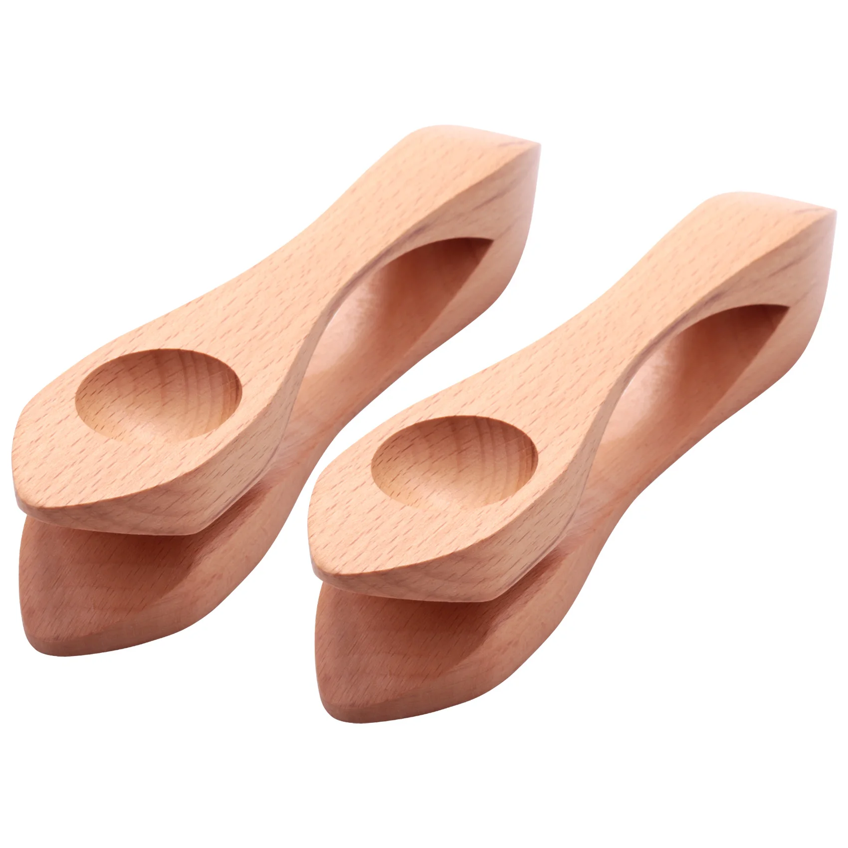 2Pcs Wooden Musical Spoons Folk Percussion Instrument Natural Wood Musical Spoons Traditional Percussion Spoons Musical