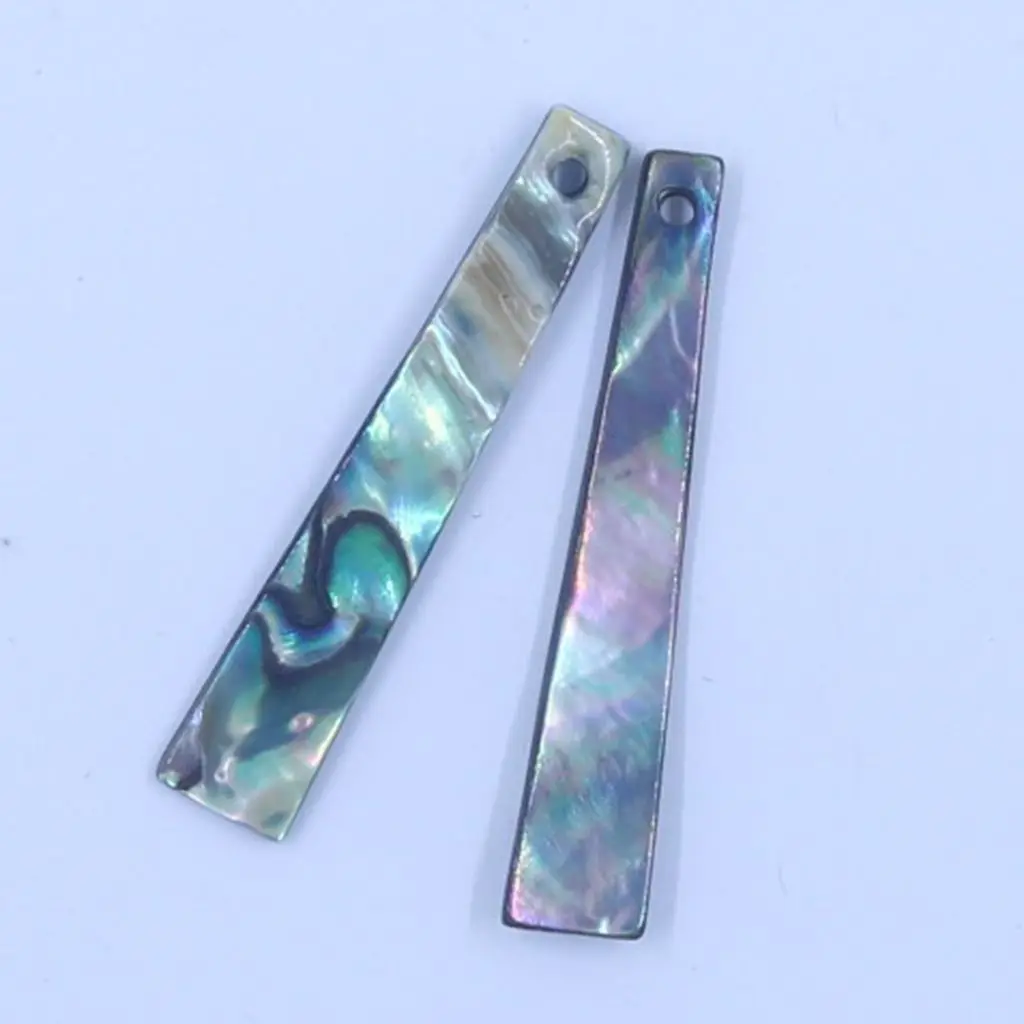2 PCS 10pcs 5mmX29mm Natural Paua Abalone Shell Trapezoid Charms Pendant