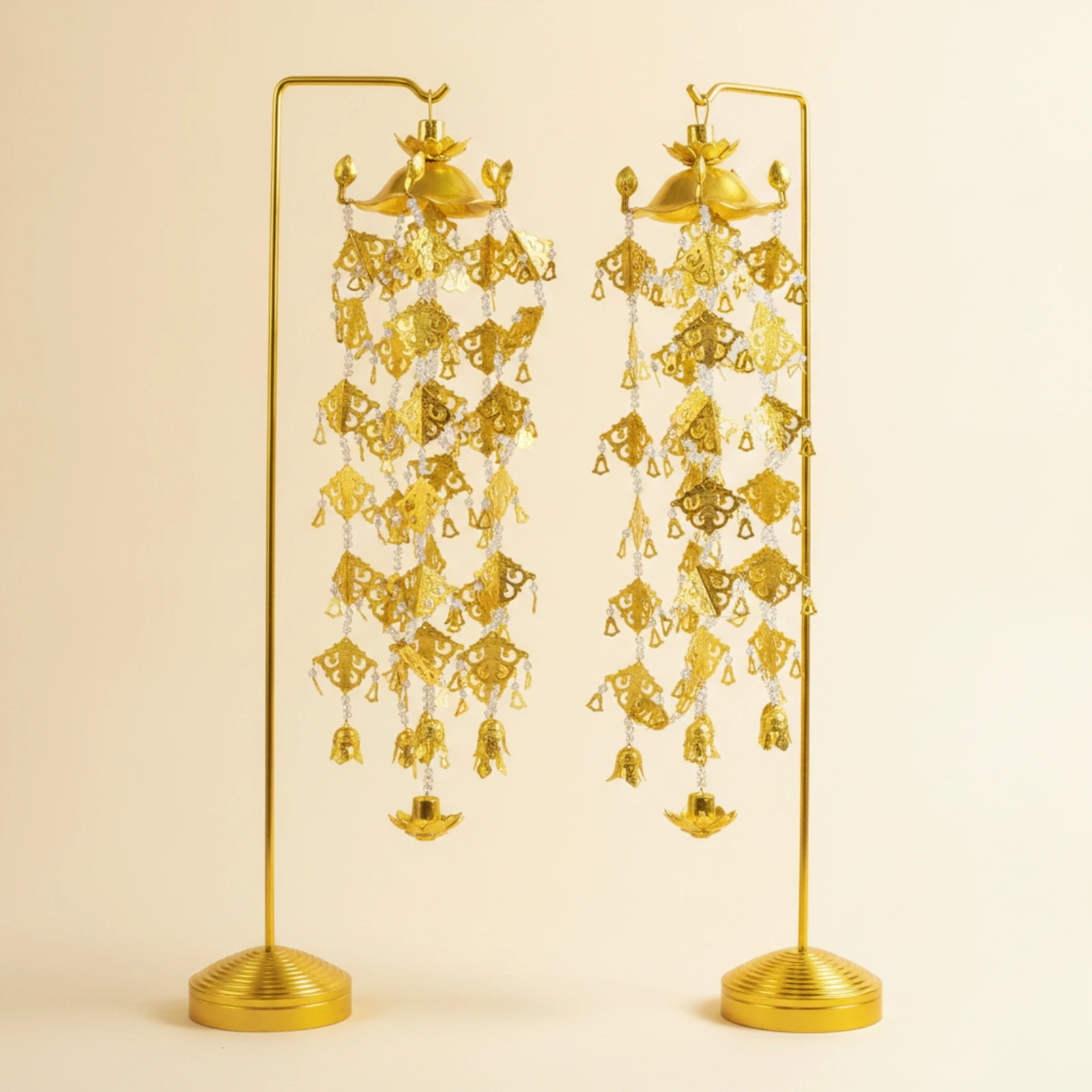 Lotus Hanging Ornaments Shiny Buddhist Altar Ornaments Lotus Hangings Ornate Latkan Decorative for Buddhists, Meditation Room