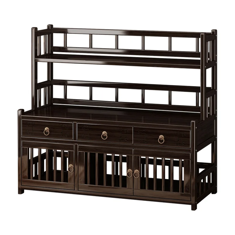 

Desktop Bogu rack Chinese teacup rack Classical tea set shelf Teapot rack Display stand Zisha pot display shelf
