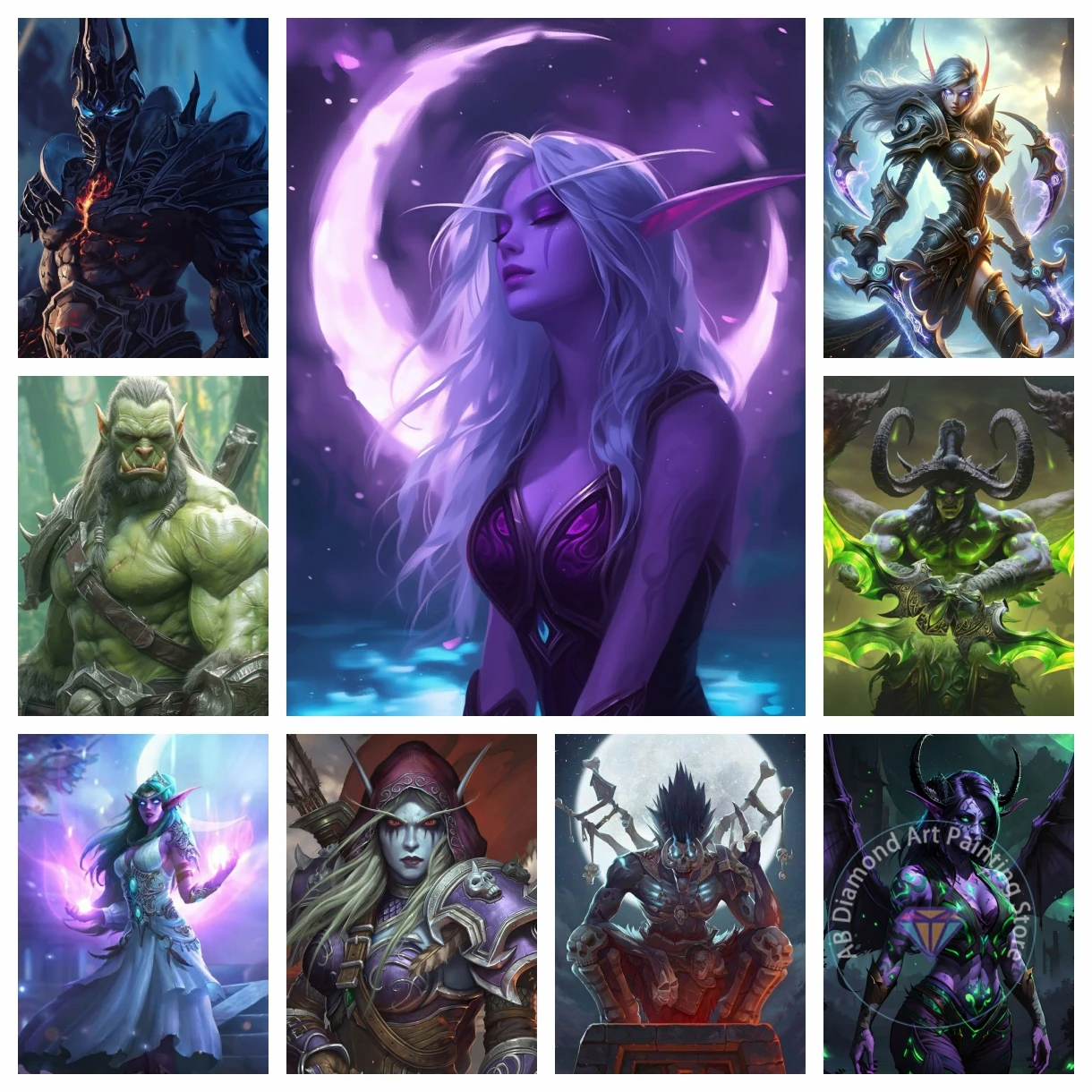 

W-World-of-w-Warcraft Game Diamond Painting Kit 5D DIY Diamond Embroidery Cross Stitch Handmade Art Gift Crafts Home Decor
