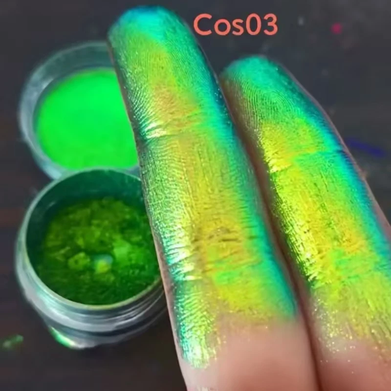 تفتيح تسليط الضوء على منتجات تزيين الجسم مسحوق ظلال العيون الزرقاء اللامعة #2