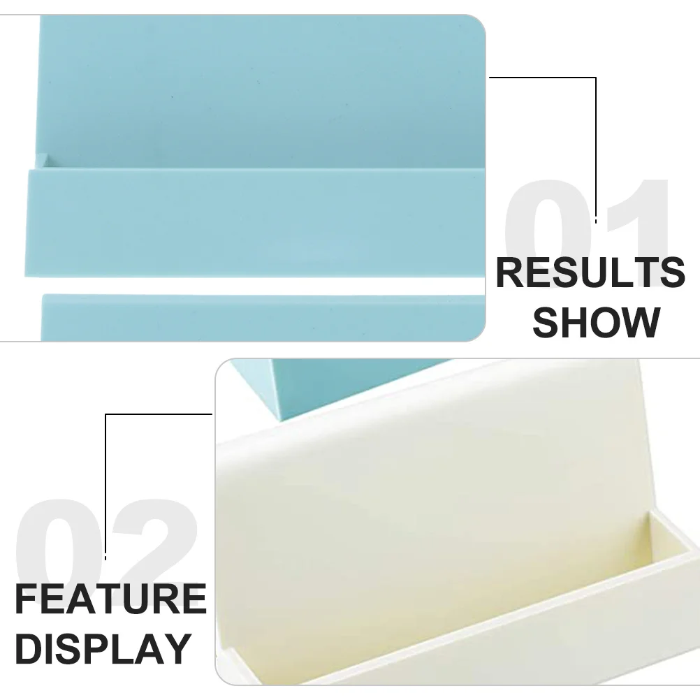2 قطعة حاملي بطاقات العمل رف بطاقات بلاستيكي بسيط منظم سطح المكتب لإعداد المكتب الاحترافي حامل بطاقات العمل #5