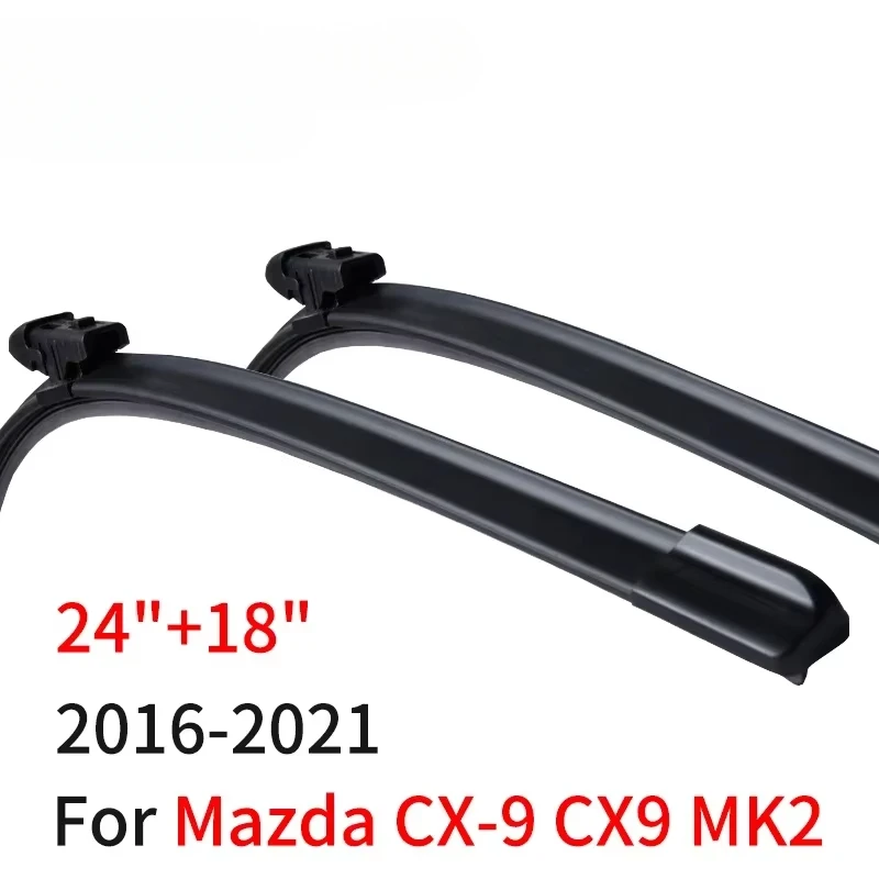 

Front Wiper Blade For Mazda CX-9 CX9 MK2 2016 2017 2018 2019 2020 2021Windshield Windscreen Rear Window 24"+18"