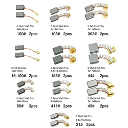 Sostituzione delle spazzole di carbone del motore elettrico di 20 pezzi 10 dimensioni per gli accessori del motore delle parti di ricambio della spazzola di carbone dell'utensile elettrico