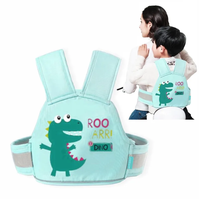 Cartoon Child Motorcycle Safety Harness Anti-Fall Bike Shoulder Belt Cycling Walking Harness Adjustable For Kids Toddlers