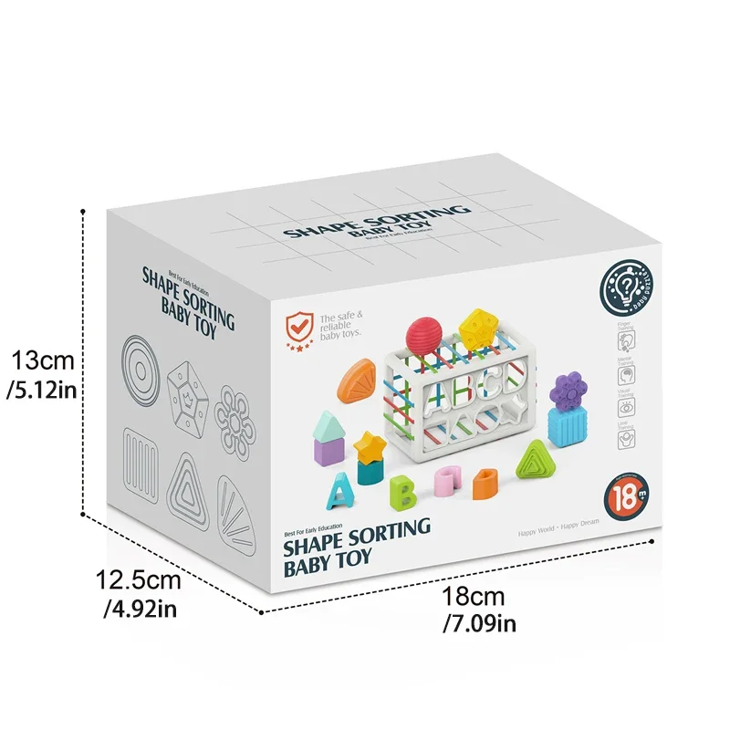 كتل فرز لعبة اليد ممارسة اللعب تعلم الأطفال التعليمية هدية مكعبة مستطيلة هدية عيد ميلاد شكل ملون