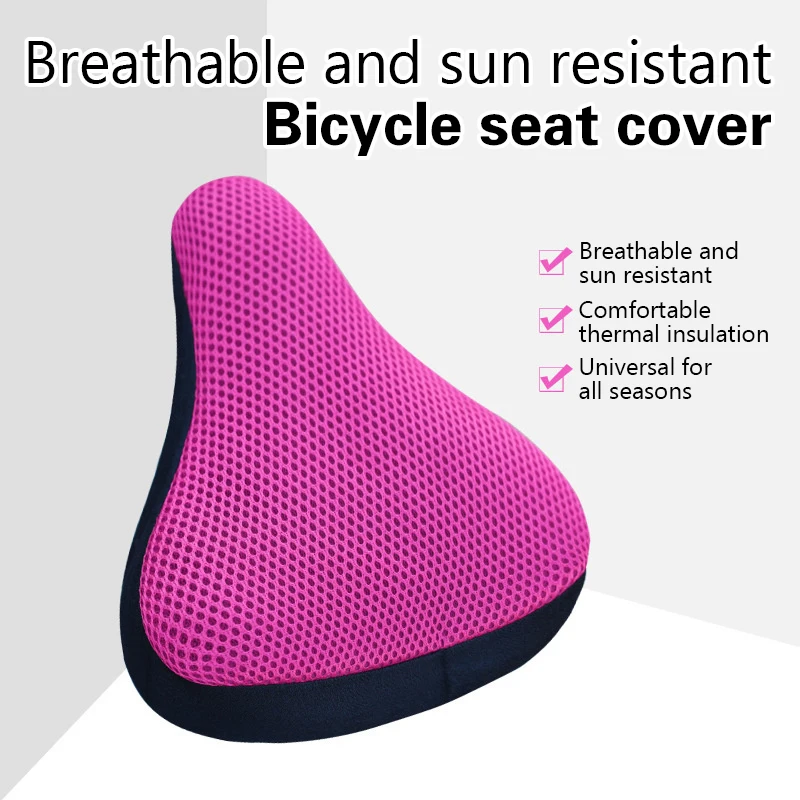 Bicycle Saddle 3D Soft Bike Seat Cover Cycling Silicone Seat Cushion Cycling Breathable Saddle Comfortable Bicycle Bike