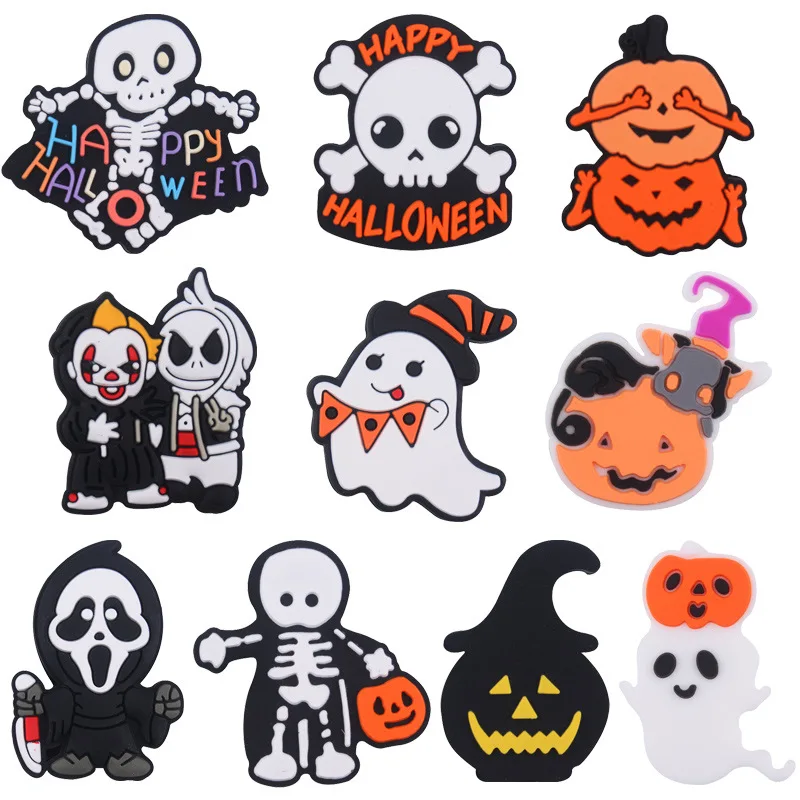 ABCPICK 3pc Halloween Silicone Beads Baby Teething Chewing Beads DIY Newborn Nursing Pacifier Chain Bracelet Teether Accessories