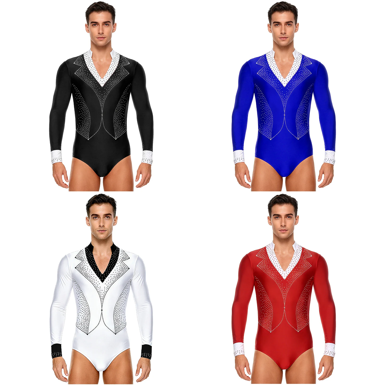 Justaucorps de danse latine moderne pour hommes, body professionnel pour salle de bal, Salsa, Tango, Rumba, Samba, combinaison de Performance, chemises de danse