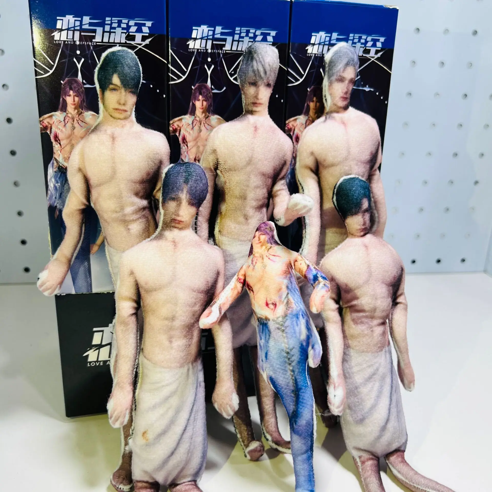 Figura de boneca de arame brinquedo abstrato amor e espaço profundo caixa cega esqueleto de fio bidimensional boneca de qualquer forma