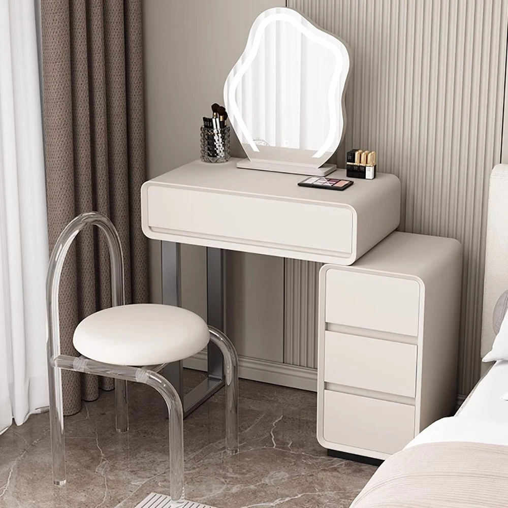 Dresser Decor Vanity Table Luxury Bedroom Modern Vanity Table Storage Coiffeuse Avec Miroir Et Tabouret Bedroom Furniture