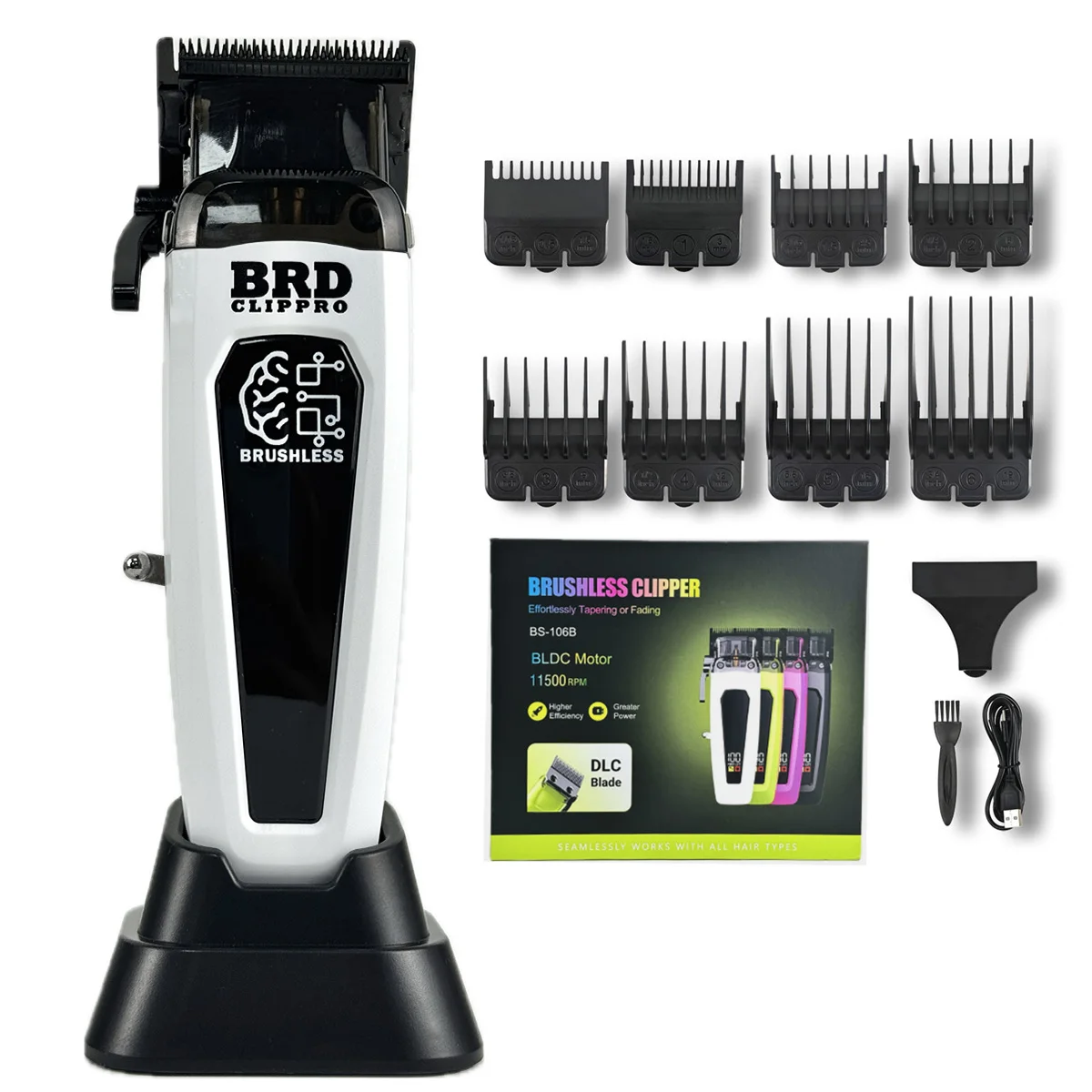 BRDCLIP 7500 RPM Borstelloze Motor Professionele Tondeuse Kapper Haar Snijmachine Kit Salon Tondeuse voor Mannen 106 078