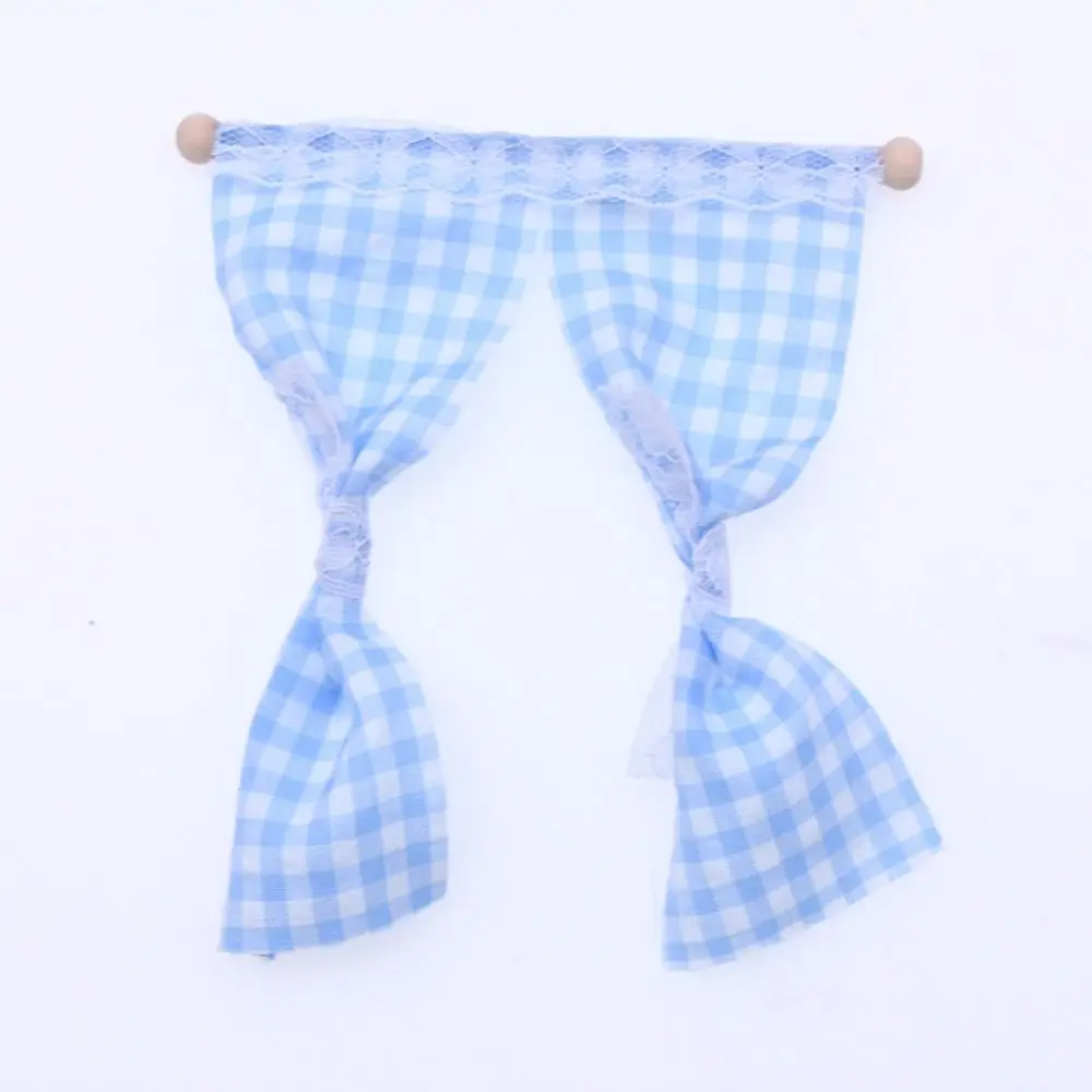 

For OB11 Dollhouse Miniature Curtain 1/12 Scale Model Furniture Dollhouse Decor Accessories Lattice Flower Curtain