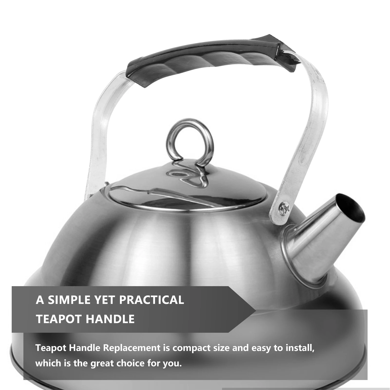 

Replacement Handle for Water Kettle Anti-scalding Teapot Old Fashioned Grip Stainless Aluminum Ergonomic Kitchen Gadget