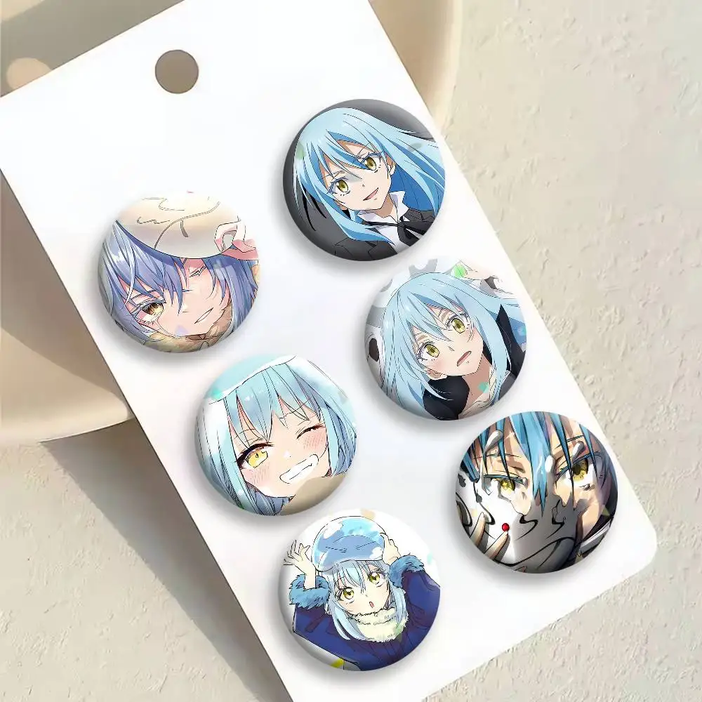That Time I Got Reincarnated as a Slime Rimuru Tempest Brooches Cartoon Badge Pins Backpack Hat Accessories Friend Gift