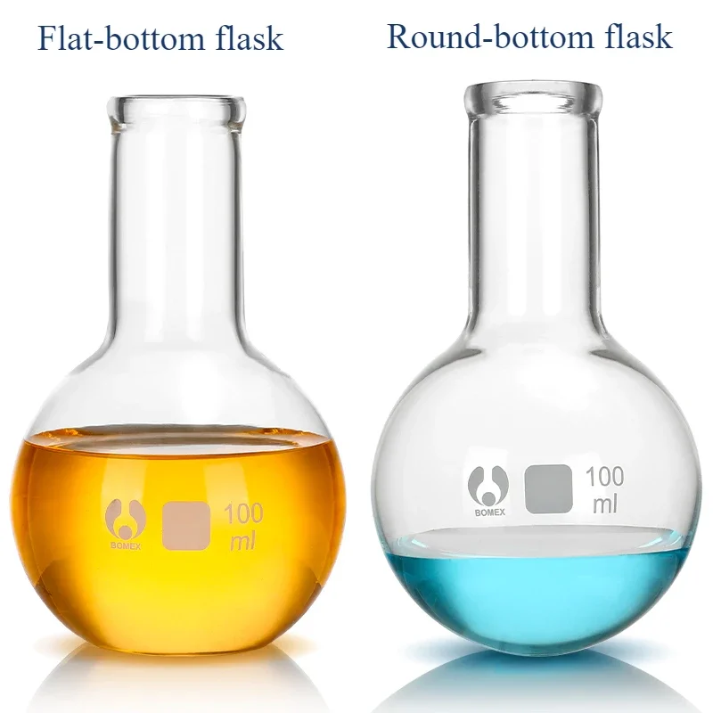 

Single-mouth Flask Flat-bottomed Long-necked Distillation Flask Short-necked Round-bottom Bottles 25/50/100/250/500/1000ml