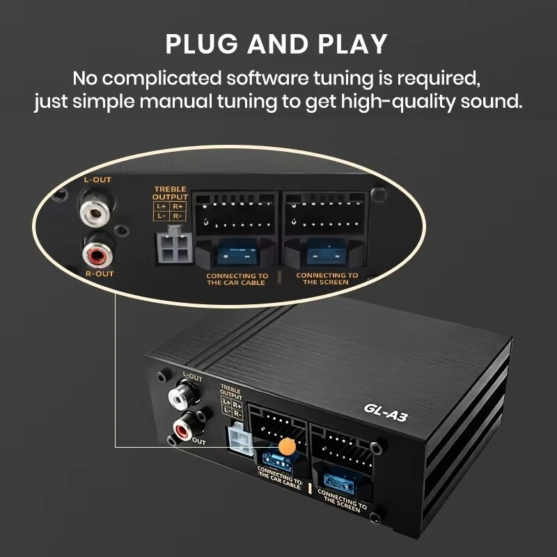 Junsun DSP Car Audio Processor 4*80W For Android Radio Stereo Amplifier HIFI Speaker Subwoofer Enhancement Plug and Play
