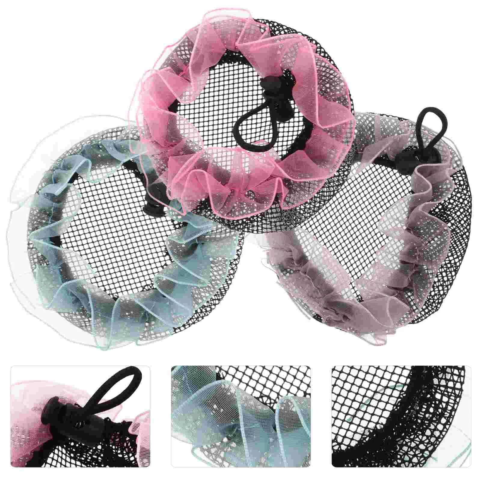 

Hair Toppers Children's Accessories Ballet for Girls Bud Head Artifact Net Bun Maker Nets