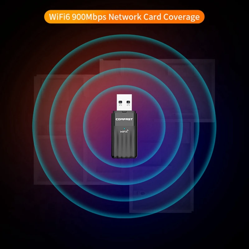 CF-943AX 와이파이 및 블루투스 카드, 무료 드라이브, BT5.3 USB 네트워크 카드, 와이파이 6 어댑터, 2.4G 및 5.8Ghz, 900Mbps