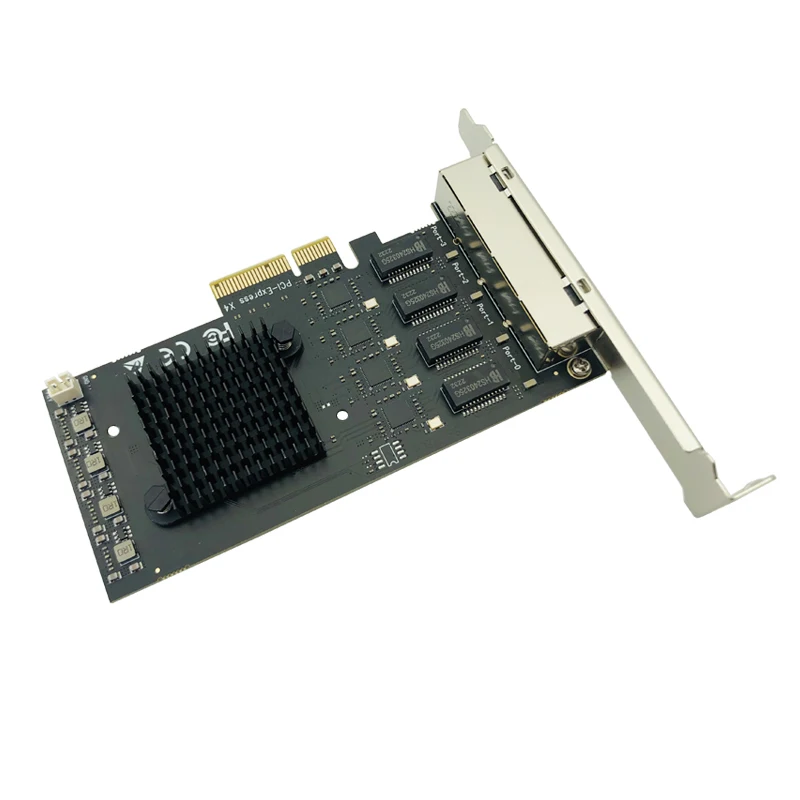 PCI Express Network Card Adapter 4 Port 2500Mbps Gigabit 10/100/1000Mbps RTL8125B RJ45 Wired Computer PCIE PCI-E 2.5G LAN Dongle