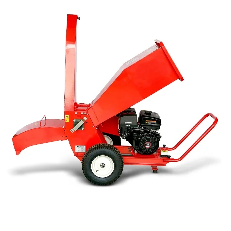 Customized LANDWARD Portable Chipper 100mm Branch Chipper Household Petrol Wood Shredder Cutting Capacity Crusher Farm Mulcher C