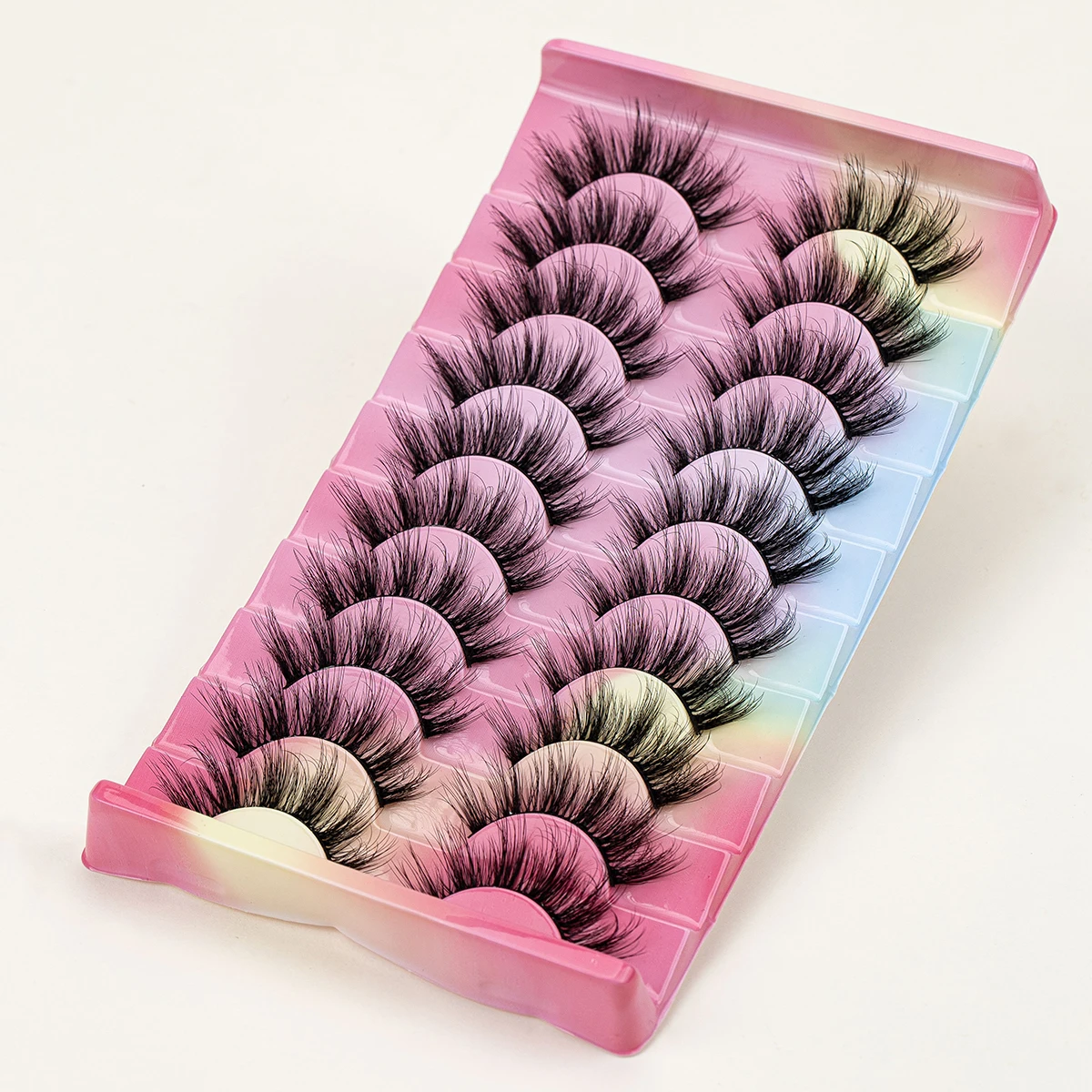 Sexysheep 10 pares 3d vison cílios fofo macio fino natural extensão de cílios reutilizáveis cílios vison cílios postiços maquiagem