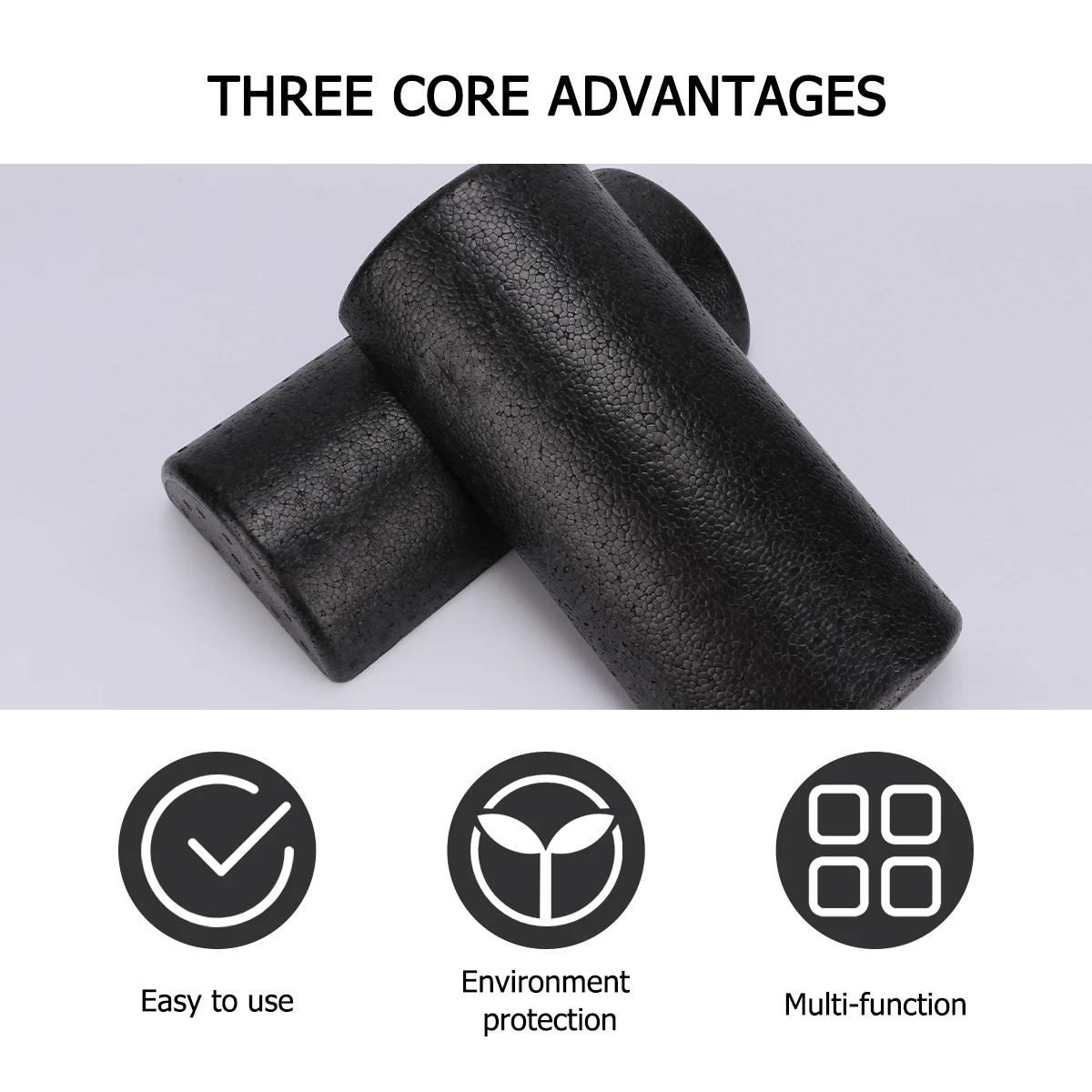 

2pcs Yoga Column Massager High-Density Physical Therapy Roller Muscle Relief Fitness Roller For Back Legs Arms Deep Tissue