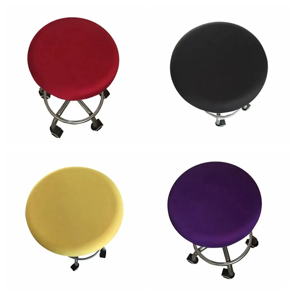 Fashion Solid Color Stretch Bar Stool Chair Protector Elastic Chair Slipcover Stool Cover Chair Cover Seat Cover