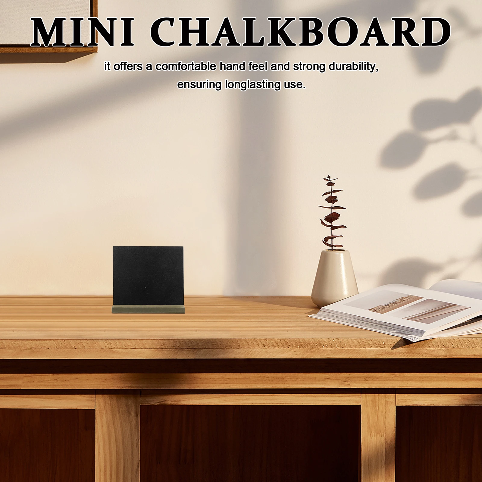 

2pcs Double Sided Mini Chalkboard Rustic Wooden Base Vintage Design Message Board For Wedding Party Restaurant Use